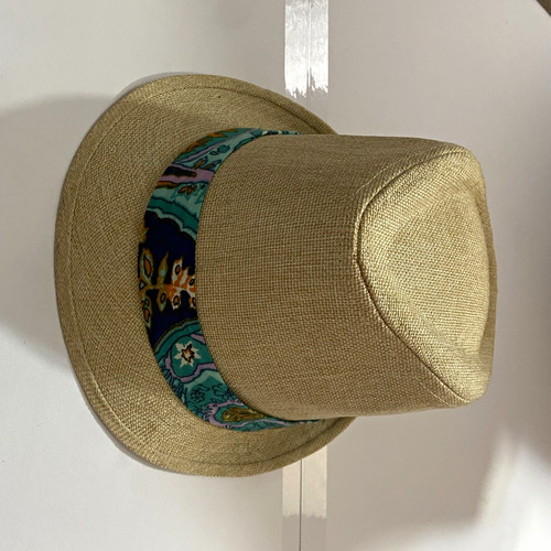 Beige fedora hat woven - fedora, hat,
